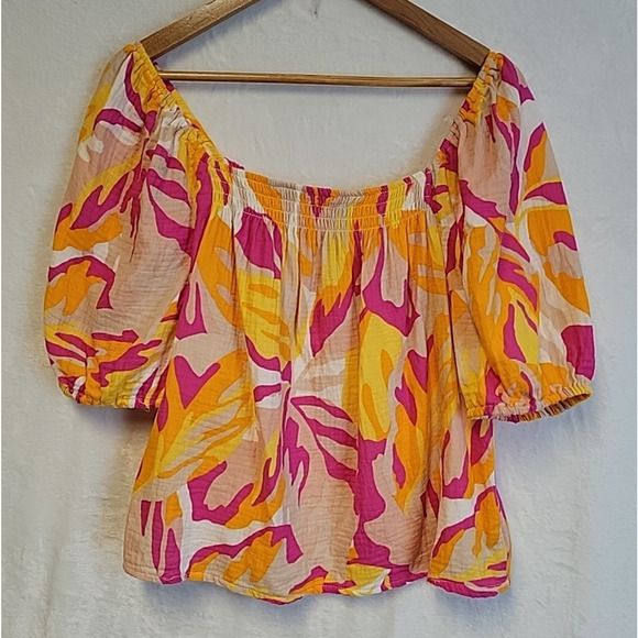 Sanctuary Gauzy‎ Peasant Top Boho Lightweight Beachy Maximalist Vacation Size XL - Picture 1 of 7